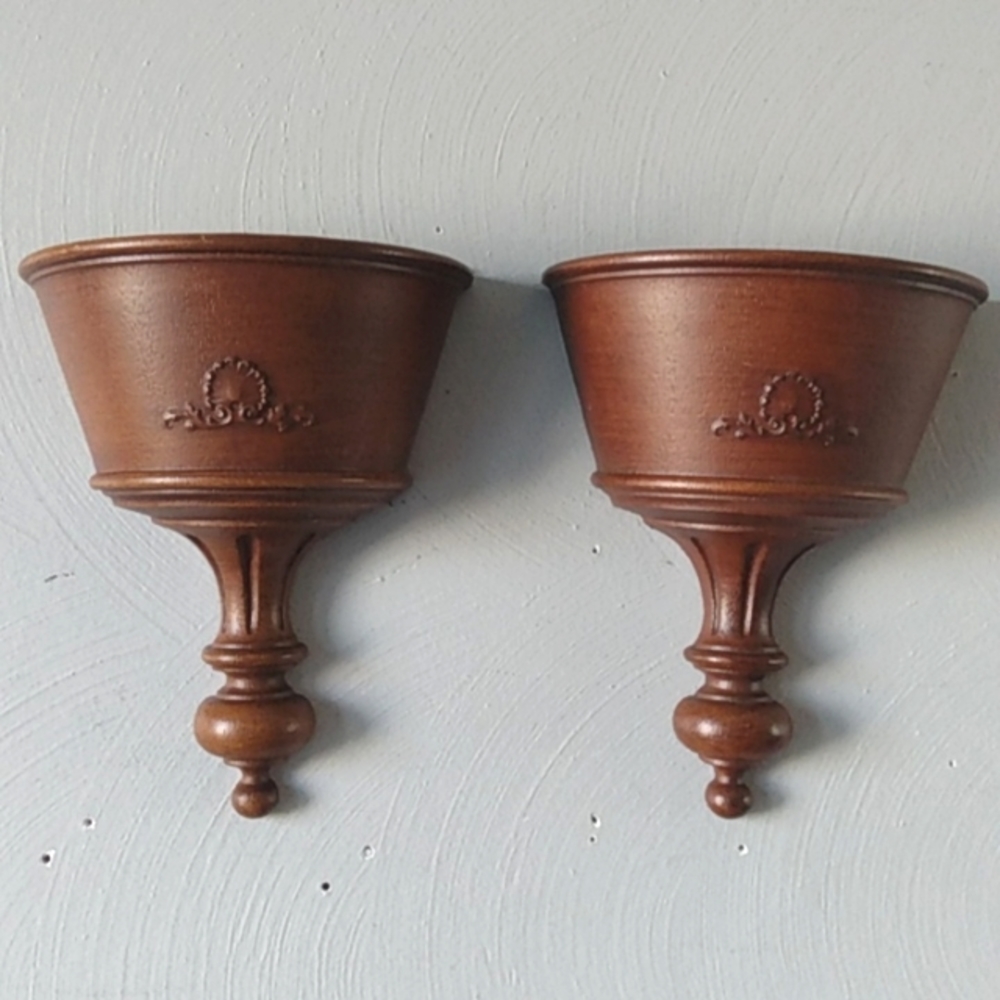 Homco Vintage set 1963 wall pocket planters